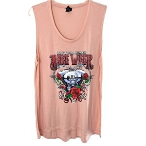 Daytona Beach Bike‎ Week Hi Low Tank Top Womens Size 3X Anvil Tank Top Moto